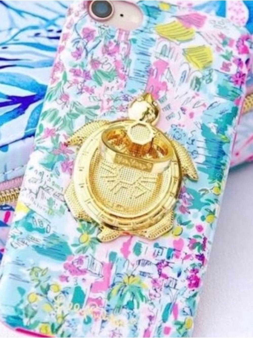 Lilly Pulitzer Turtle Ring phone Holder
